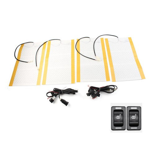 New Carbon Fiber Heated Seat Heater Pad Kit Car Switch 12V Universal Trucks