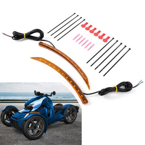 Front Fender Led Light Amber For Can Am Ryker 600 900 Ace 2019 2021