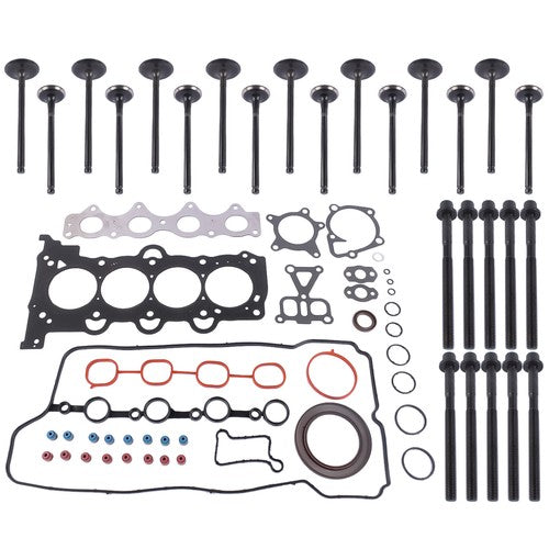 Gasket Set W/ Bolts &Intake Exhaust Valves for Hyundai Accent 1.6L L4 2012-2019