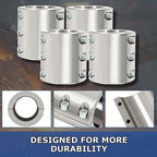 4 Steel Tube Clamps Weldable Bolt On 1.75 Inch 1 3/4 Inch Roll Cage Mounts