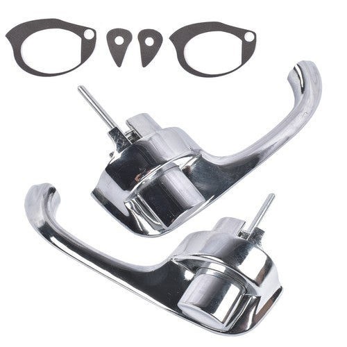 2x Chrome Exterior Door Handles Fits for Chevy Camaro Pontiac Firebird 1967-1969