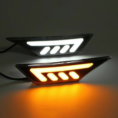 Black LED Front Bumper Side Marker Light Turn Signal for 2016-2021 for Honda Civic