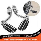 Long Highway Foot Pegs Fit for Harley Touring Road King Street Glide 1 1-4 Bars