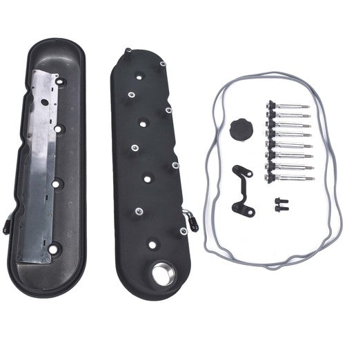 GM LS Black Cast Aluminum Valve Covers w/Coil Mounts For LS1 LS2 LS3 5.3 6.0 6.2