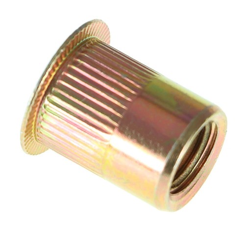 3/8-16 Carbon Steel Rivet Nut Flat Head Threaded Insert 50Pcs