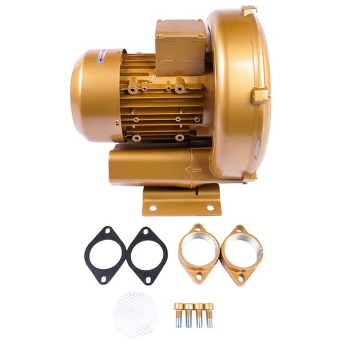 New Regenerative Blower 220V-480V 3 Phase 1.5 Kw 60Hz -210 mBar Vacuum 1-1/2"