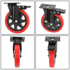 Caster Wheels, Heavy Duty 6 Inch Casters Set of 4, Locking Swivel Casters Wheels