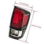 Black Bezel LH+RH Clear Lens Brake Lamp Tail Lights Fit For Toyota Tacoma 16-21