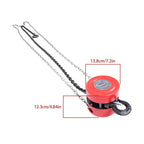 1 Ton / 2200Lbs Chain Hoist Manual Puller Block Fall Chain 10FT with Hook Red