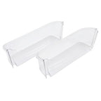 #240323002 Bottom Door Shelf Lower Bin Polycarbonate For Frigidaire 2Pcs