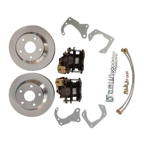 Rear Brake Disc Set for GM 7.5 Inch 10 Bolt Bolt-On Rear Brake Kit w/ E-Brake