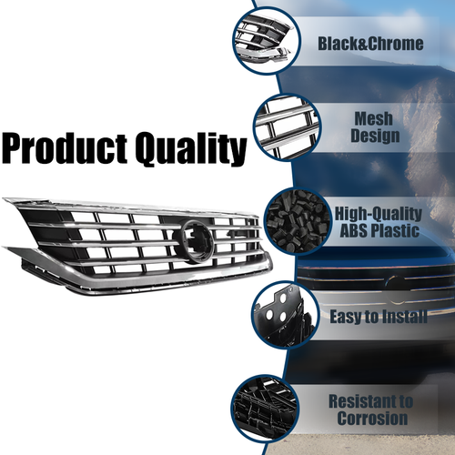 Front Chrome Grille Assembly for 2020 2021 2022 for Volkswagen for VW Passat