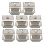 Restaurant Steam Table Pans 8 Pack 1/3 Size 6 Inch Deep Thickened with Lid