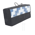 9x12ft Outdoor Plastic Straw Rug For Camping Outdoor Carpet RV Mat Blue & White