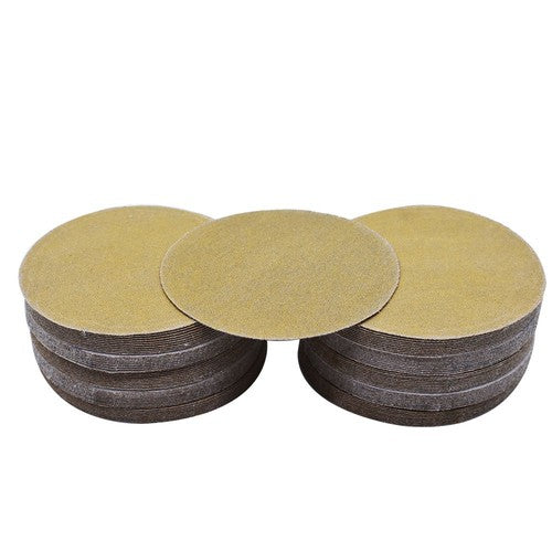 100 Pack 5" Hook Loop Pads Sanding Disc NO-Hole Flocking Sandpaper Grit 60-320