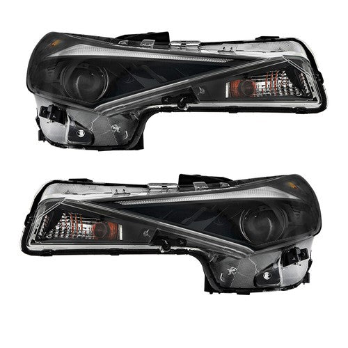 Headlights Replacement For Hyundai Elantra 2021-2022 LH+RH Clear Black Halogen