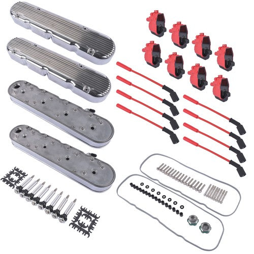 Polished Valve Covers For Chevy GM LS Engines LS1 LS2 LS3 LS6 LS7 5.3 6.0 6.2L