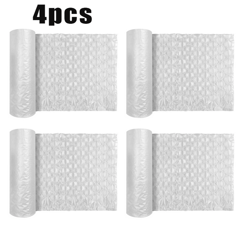 4 Rolls 984ft x16 Air Cushion Machine Film Bubble Pillow Packaging Roll