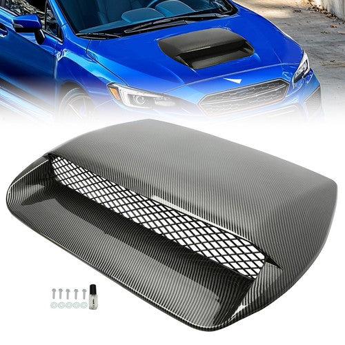 Carbon Fiber Look Air Flow Hood Scoop Bonnet Vent for 2015-2021 Subaru WRX STI
