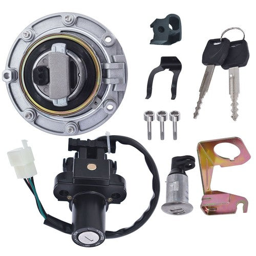 Ignition Switch Fuel Gas Cap Seat Lock Key Set For Honda CBR1000RR 2004-2006