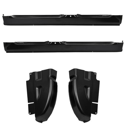 4 Pcs Rocker Panels Cab Corners for Dodge Ram 1500 2500 3500 Quad Cab 2002-2008