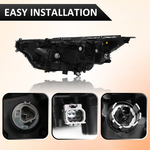 Halogen Headlight LED DRL Left Driver Side for 2022 2023 Toyota RAV4 XLE