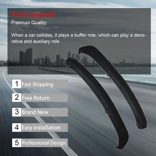 For 2012 2013 2014 Ford Focus Black Plastic Lower Bumper Valence Trim Pair BOTH