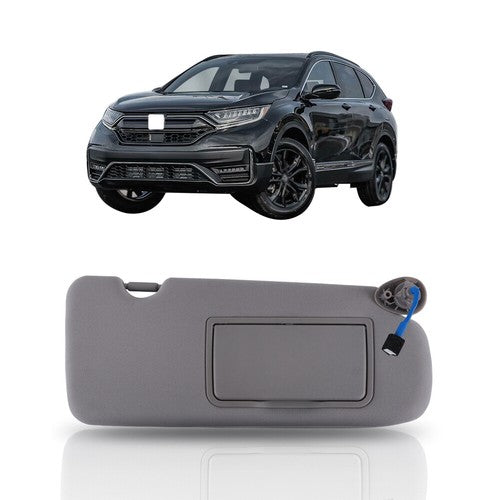 Gray Plastic Passenger Side Sunvisor With Lights And Mirror For Honda CR-V 17-22