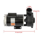 Spa & Hot Tub Pump Repair Parts 3721221-1D 56Y Frame 230 V 2-Speed 3 HP Spa Pump
