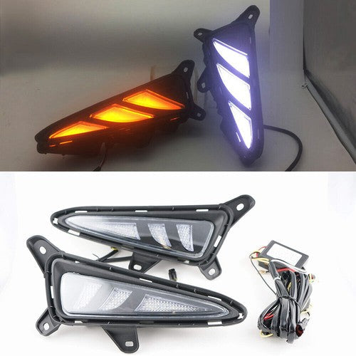 LED Fog Lights DRL Turn Signal Light Pair LH + RH for Toyota CHR C-HR 2016-2019
