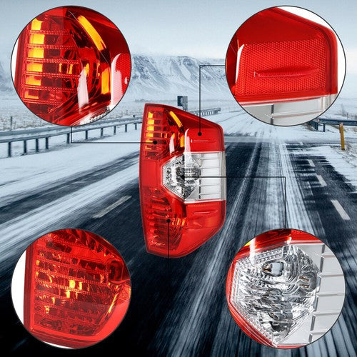 Taillights Rear RH/Passenger For 2014-2020 Toyota Tundra Brake Tail Light Chrome
