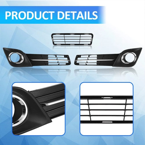 Upper & Lower Grille Halogen Fog lights for Toyota Camry SE 2012-2014 6PCS