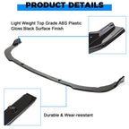 Front Bumper Lip Fit 2018-2020 Toyota Camry SE XSE Glossy Black