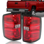 Rear Tail Lights Brake Lamps Set for Chevy Silverado 1500 2500 3500 2014-2018 19