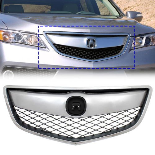 Front Bumper Chrome Grille Mesh Grill for 2013-2015 for Acura RDX Replacement