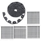 Lawn Border L-shaped Lawn Garden Edging Kit 40FT With 40Pcs Anchoring Spikes