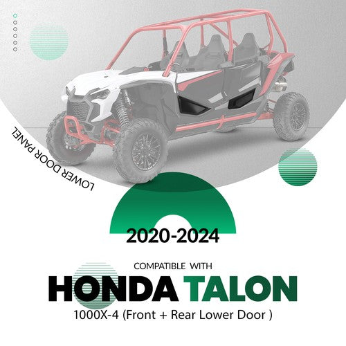 Front & Rear Lower Door Inserts Panel For Honda Talon 1000X-4 2020-2024