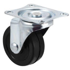 2" Swivel Caster Wheels Rubber Base & Top Plate Bearing Heavy Duty 24 Pack