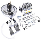 8" Chrome Brake Booster Cylinder Disc / Drum Kit for Chevrolet Impala 1958-1964