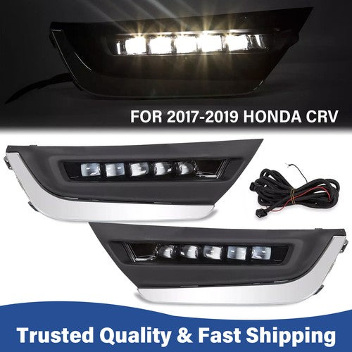 LED DRL Daytime Running Fog Lamp for Honda CRV CR-V 2017-2019