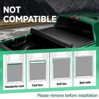 6.5FT Soft Roll Up Tonneau Cover Truck Bed w/Lamp For Ford F150 Heritage 97-04