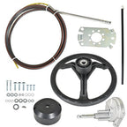 13 Feet Boat Rotary Steering System Outboard Kit Marine with Wheel SS13713