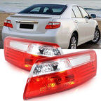 Pair Tail Lights Fit For Toyota Camry 2007-2009 Outer Lamps L+R Halogen Red Rear