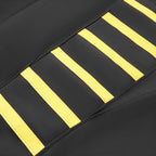 Black Yellow Ribs PVC Multi Grip Seat Cover for Suzuki Z400 LTZ 400 2003 2009