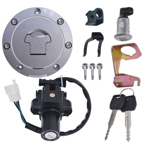 Ignition Switch Fuel Gas Cap Seat Lock Key Set For Honda CBR1000RR 2004-2006