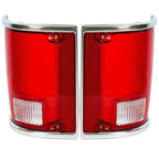 Tail Light Lens Pair for Chevrolet C10 C20 K10 R1500 Suburban 1973 75 86 1991