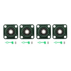 4pcs UCF202-10 Pillow Block Bearing 5/8" Bore 4-Bolt Self-Aligning Solid Base