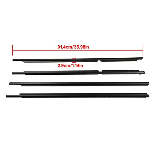 For Toyota 4Runner 2003-2009 Car Window Outside Pressure Strip Black Compatible