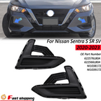 ZZ2V00461 Front Bumper Fog Light Cover for 2020-2023 Nissan Sentra S SR SV