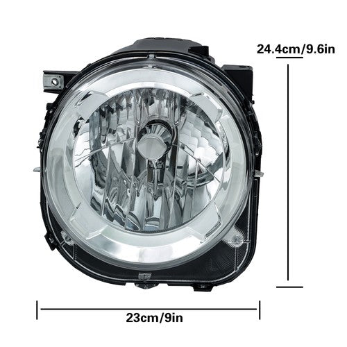 Left Chrome Headlights For Jeep Renegade 2015-2018 Projector Halogen Headlamps